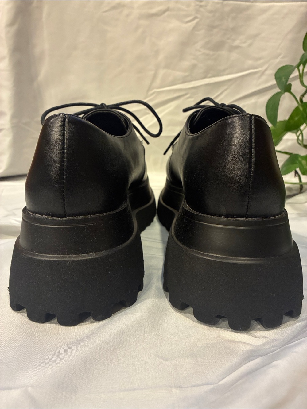 New Ladies Size 11 ASOS Memphis Chunky Lace Up Platform Shoes in Black (ABBA) - Picture 9 of 16